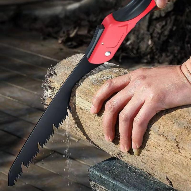 Manuel Katlanır Testere SK5 Çelik Tek Düğme Tasarımı Keskin Ahşap Kesme Aleti Kamp DIY Bahçe Budama için Kompakt El Testeresi