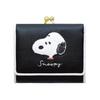 Snoopy Tri-fold Wallet with Patch, Black