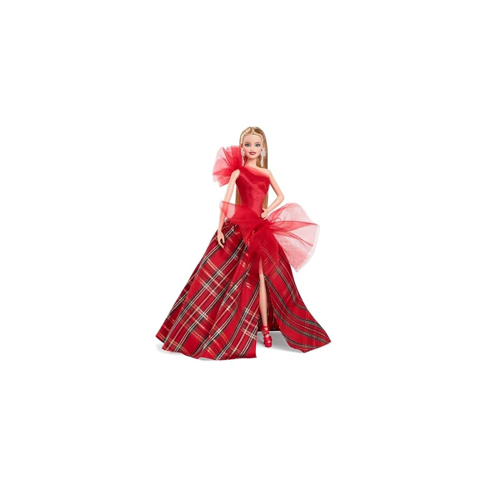 

Barbie Holiday Barbie Blonde Signature Black Dress-Up Doll with House for Ages 6 and Up