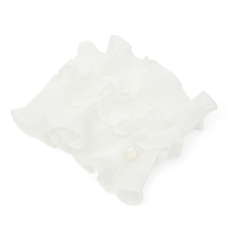 UNDERCONTROL STUDIO NECK TUBE / DOUBLE PLEATED Lace/ WHITE