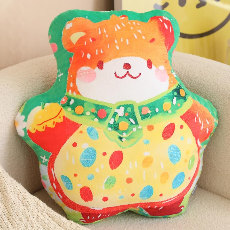 Креативная красочная животная медведь кошка декоративная подушка плюшевая игрушка кукла щенок утка кукла детская кукла 45cm（0.5kg）