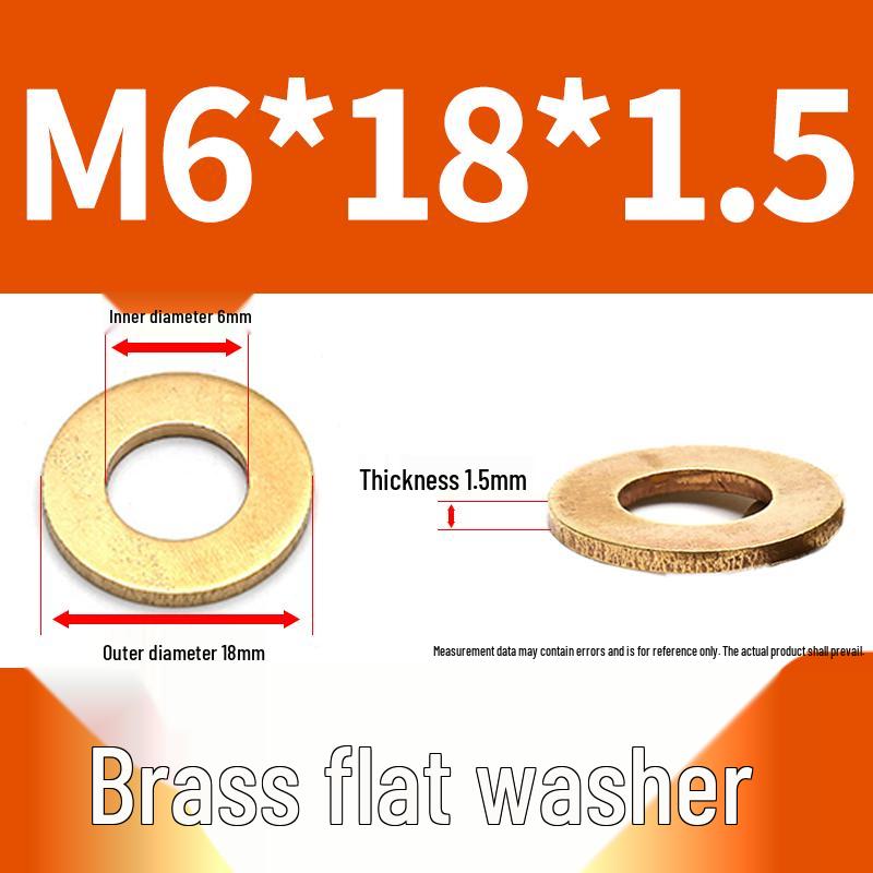 Brass and Copper Shim Washers: Sizes M2-M20