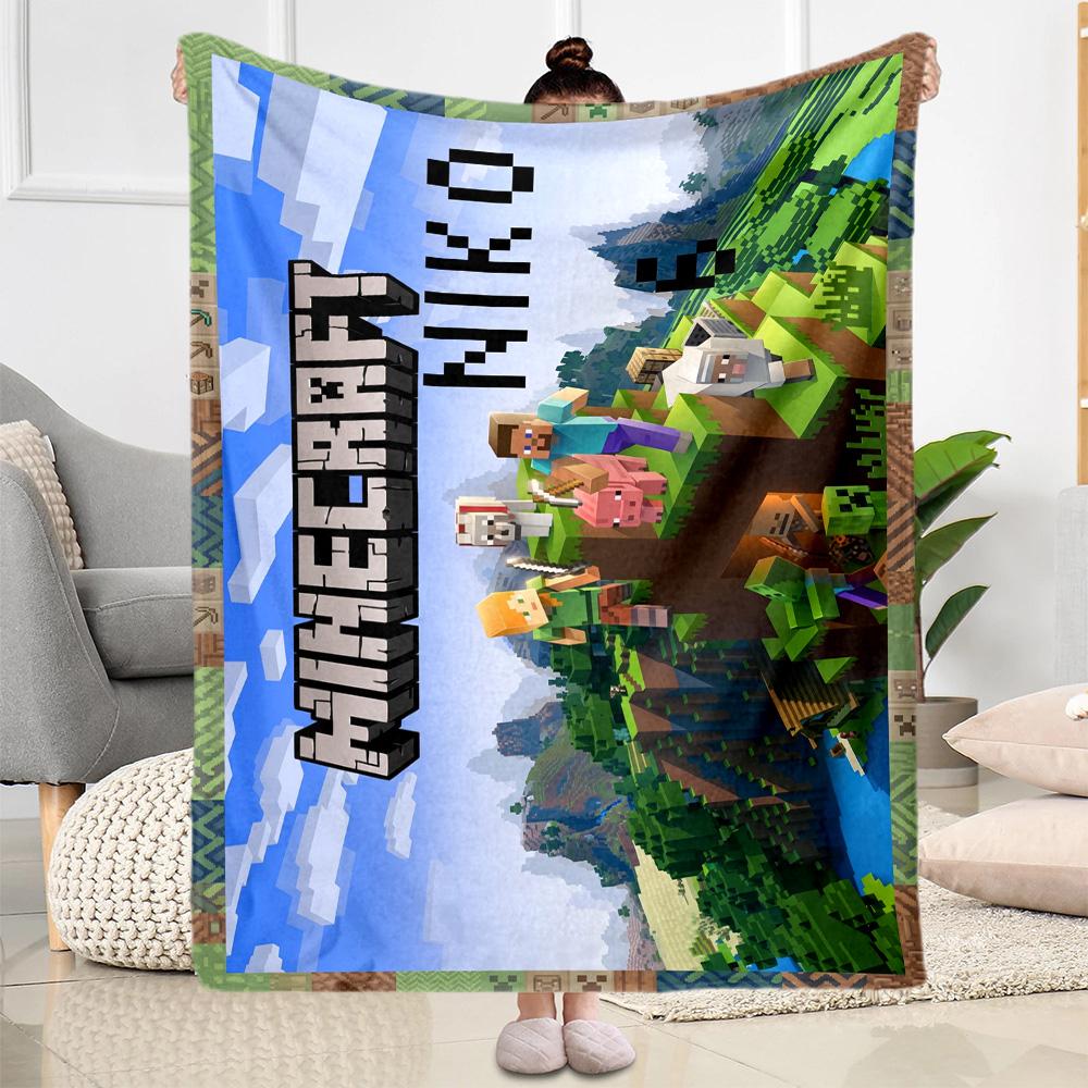 Minecraft 19 Blanket Comfortable Perfect for Office Chair Office Livingroom for All Occasions Warmthful Decor Ideal Gift For Birthday Valentine'S Day