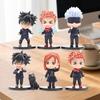 Set of 6 Collectible Anime Character Figurines with Display Stands Cute Cartoon Style Desktop Decoration for Fans and Collectors