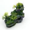 Rockery Mountain Resin Aquarium Landscape View Decoration Hill Hanging Bridge View Ornament Resin Fish Tank Decoration Large