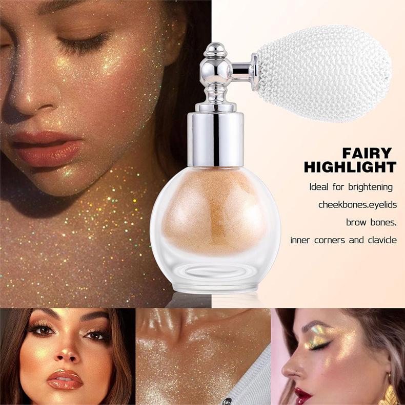 Cross-Border Glitter Spray Body Shimmer: No-Logo Highlighter with Fine Pearlescent Powder for a Brightening Glow