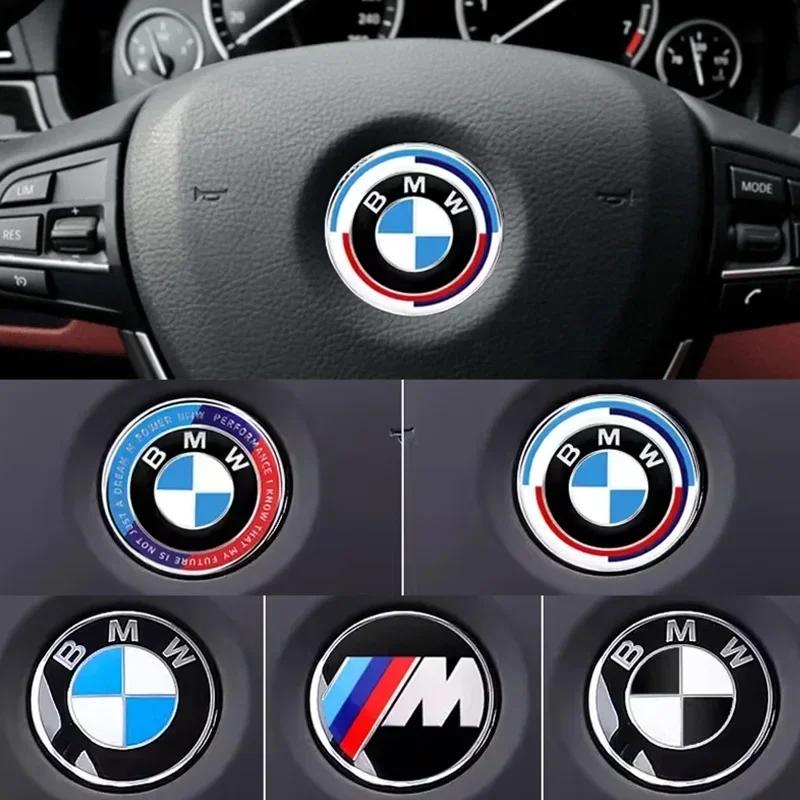 1Pcs 45mm 47mm Car Steering Wheel Decoration Badge Sticker Logo For BMW M Emblem E46 E36 E34 F10 E90 F30 E60 F30 E53 E30 E92 E87 NS1