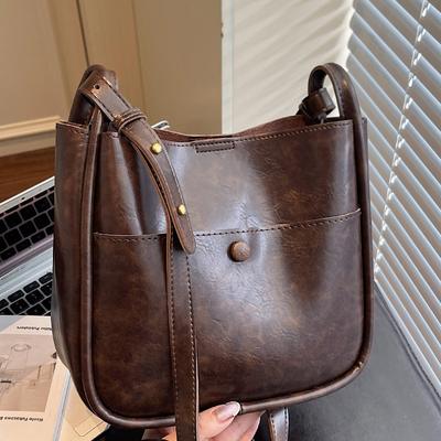 Herbst Retro Große Kapazität Tasche Damen Neu Lässig Weiches Material Modische Umhängetasche Schulter Beuteltasche