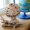 Globe Vintage Office Decor Collection - Wooden Creative Educational Puzzle, Self Assembling Mechanical 3D Model Kits To Build