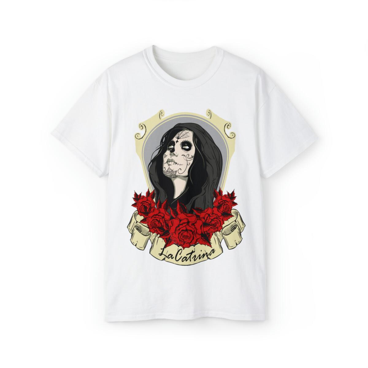Футболка La Catrina La Calavera Santa Muerte мексиканская 5XL 4XL 3XL XXL XL L M S S разноцветный