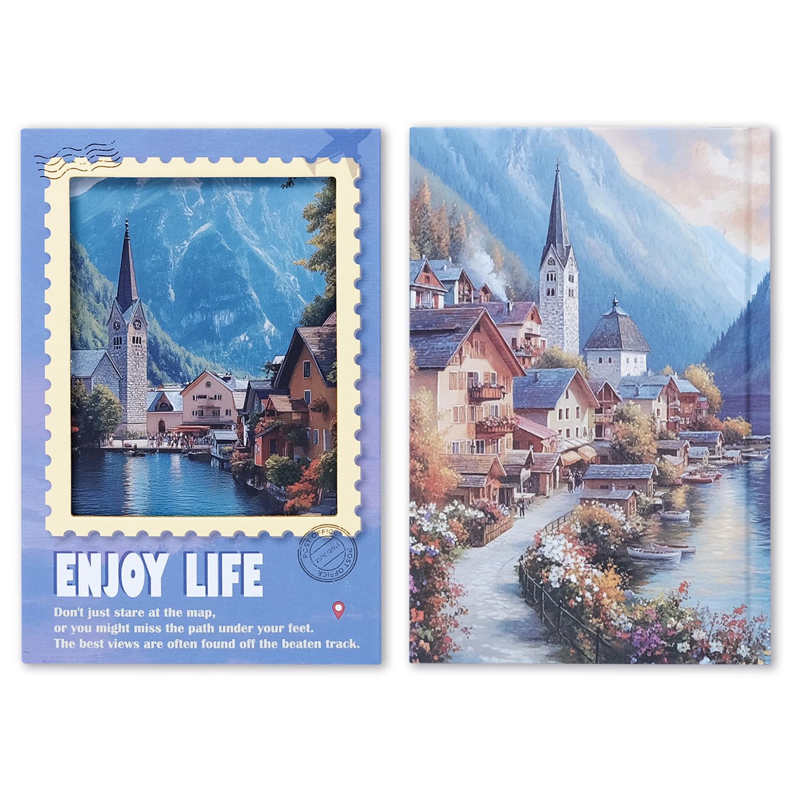 

Высококачественный маленький свежий скандинавский пейзаж серия блокнот студенческий мерч книга для записей