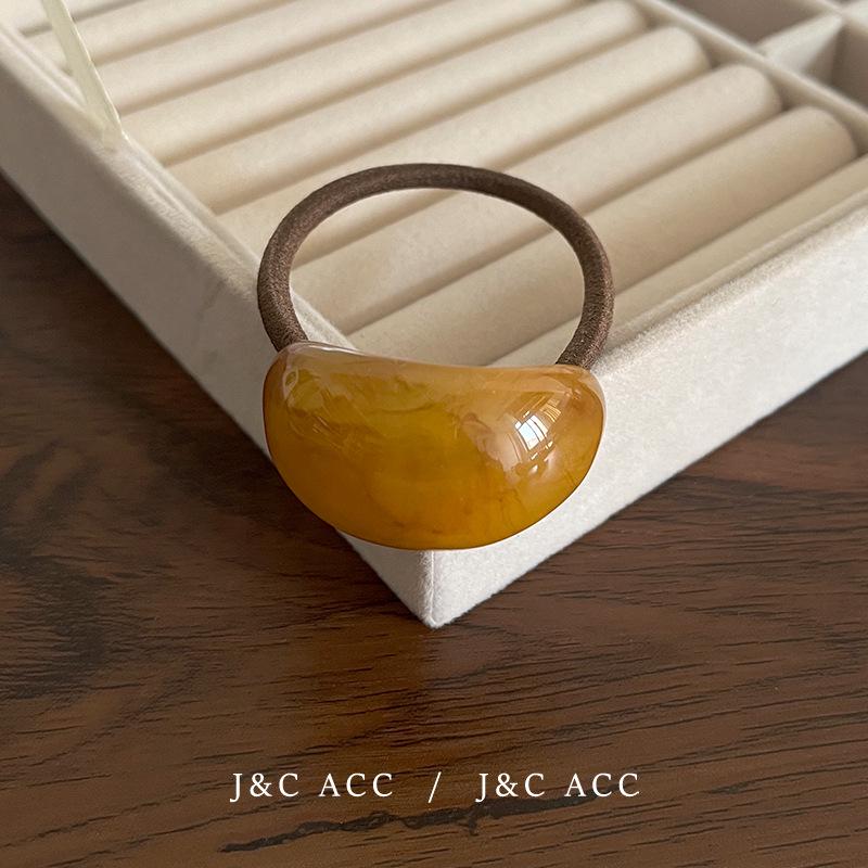 

Изогнутая резинка для волос в корейском стиле: Универсальная, высокоэластичная резинка для волос в хвост янтарь