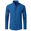 Herren Freizeithemden Falten T-Shirts Langarm Reißverschluss T-Shirts Stretch Solide Übergroße Freizeithemden Modehemden Tops