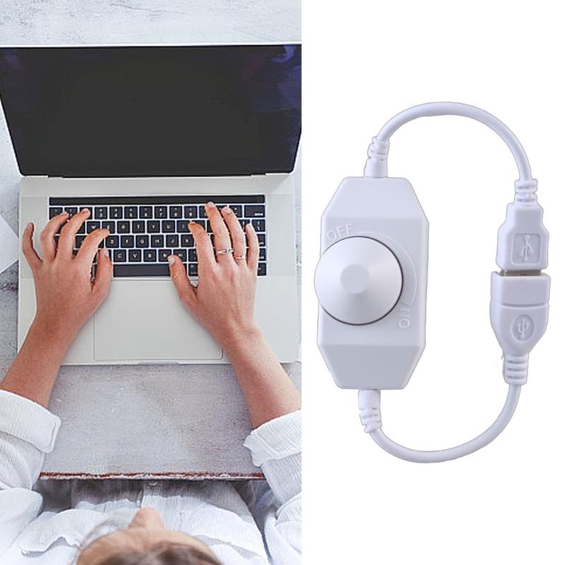 DC5V Stufenlose USB Manuelle Drehknopf LED Dimmschalter für LED Streifen Licht Helligkeitsanpassung USB Lüfter Geschwindigkeitsregler