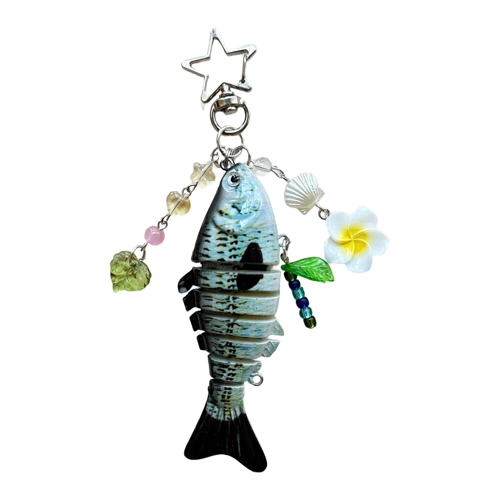 

Stylish Fish Key Holder Handmade Resin Accessory Vibrant Colors Perfect Gift For Friend Family Outdoors Adventures бирюзовый