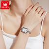OLEVS Woman Watches Original Elegant Fashion Square Quartz Watch Ladies Stainless Steel Waterproof Watch Bracelet Gifts