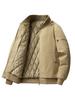 Men's Autumn/Winter Thick Cotton Jacket with Fashionable Baseball Collar - Casual American Workwear, Windproof, Warm Outerwear