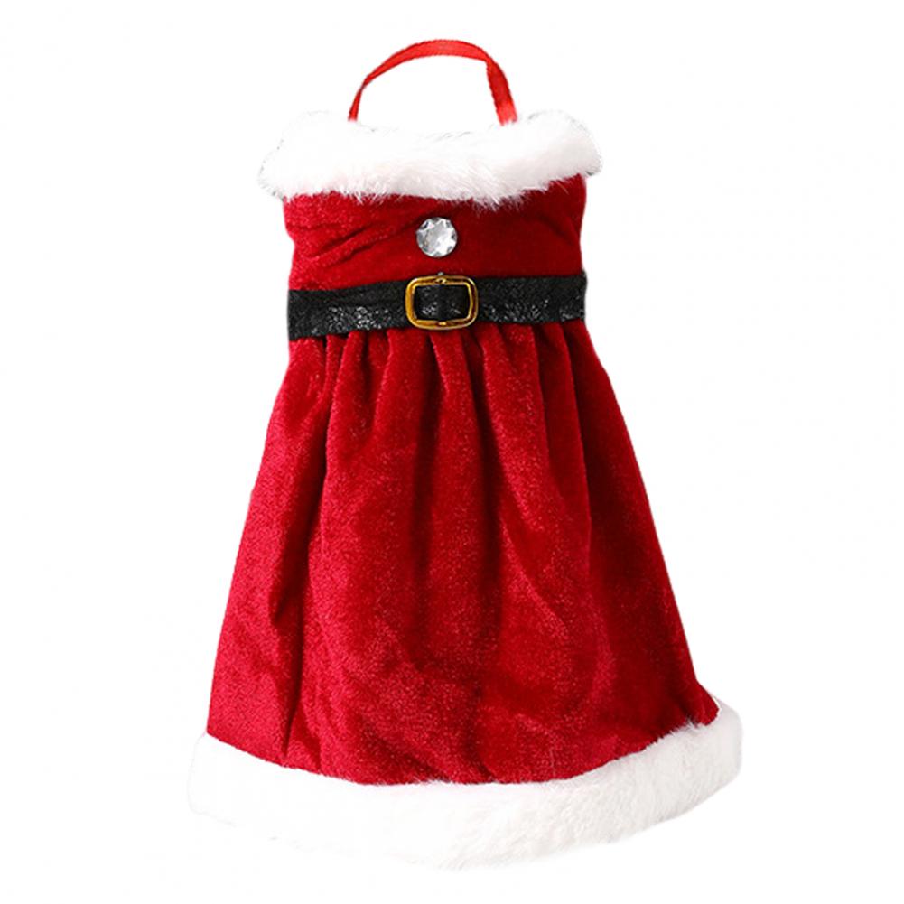 Wine Bottle Dress for Christmas Wine Bottle Skirt Decoration Festive Christmas Wine Bottle Covers Handmade Skirt Plush Santa
