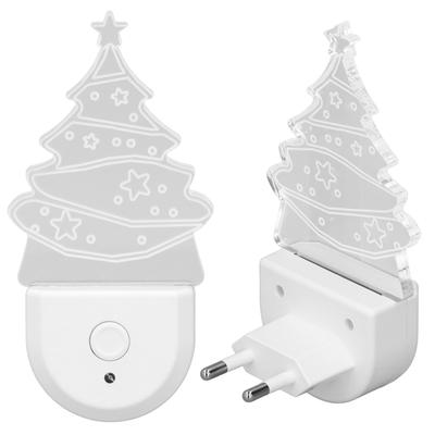 Xmas Tree LED Night Light Dusk To Dawn Sensor Plug and Play Energy Saving RGB Plug In Night Light