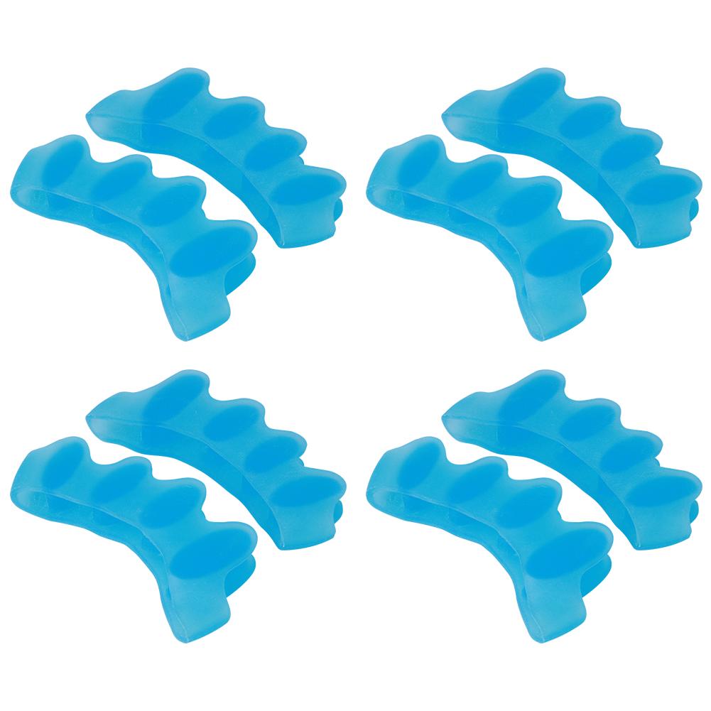 4 Pairs Toe Separator Silica Gel 2‑Toe Seperater Correction Bunion Pain Relief Orthotics ToolBlue Average Size