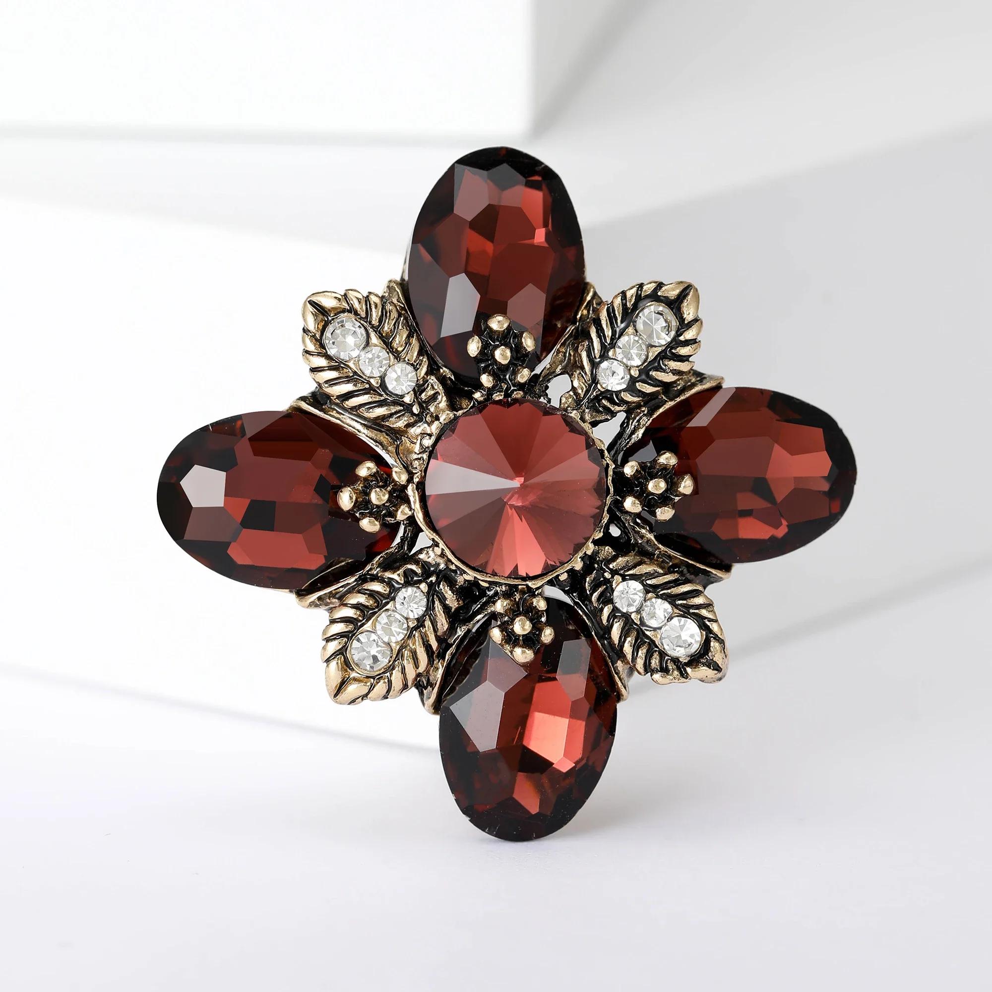 

Rhinestone Cross Brooches for Women Unisex 6-color Design Pins Baroque Office Party Collection Friends Gifts Plant Accessories