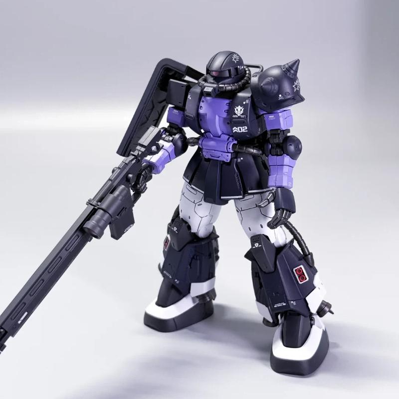 Black Sanrensei Zaku HG 1/144 Gto Mark Rabbit Mk-Ii Assembly Model Kit Action Figures Plastic Toy Desktop Decorate Collect Gifts