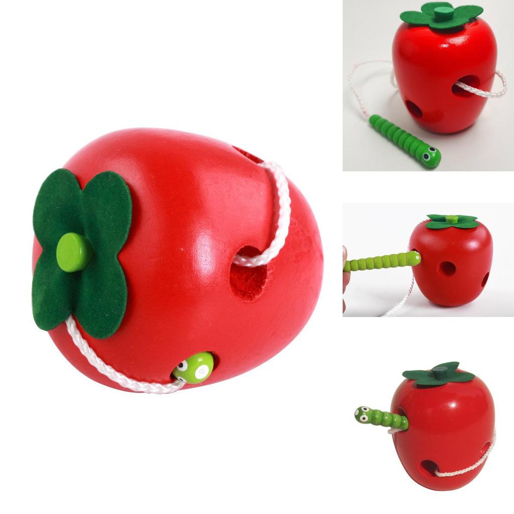 Wooden Threading Toy For Preschool Kids With Diy Fun For Early Education Learning