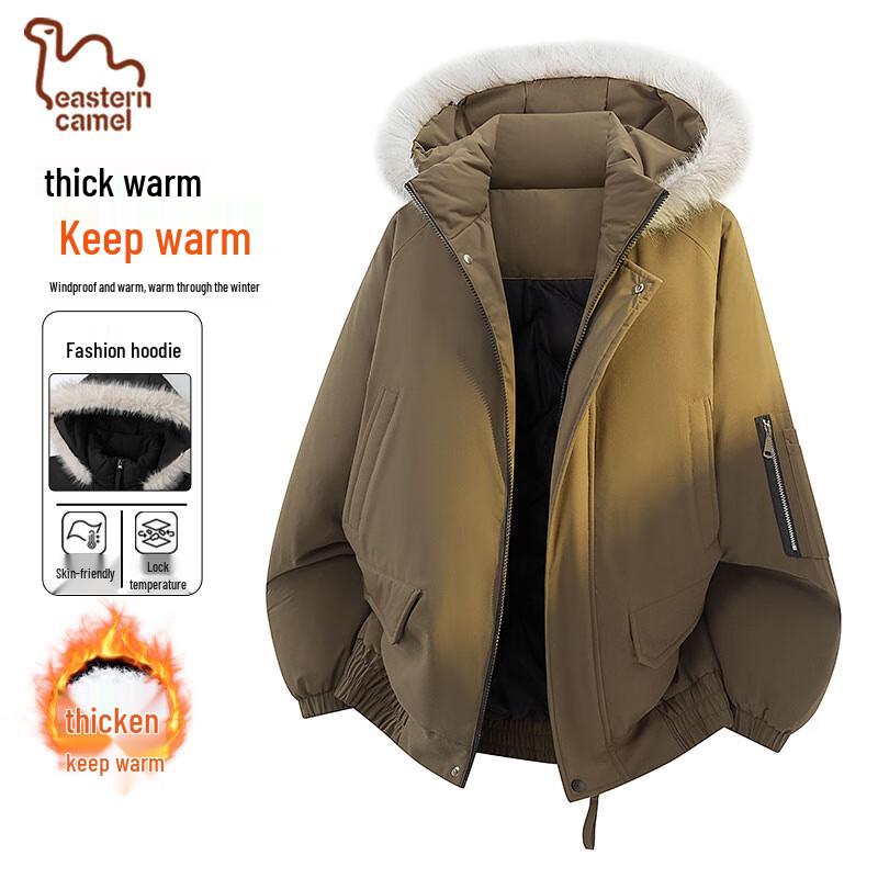 EASTERN CAMEL Men's American Retro Winter Hooded Parka
