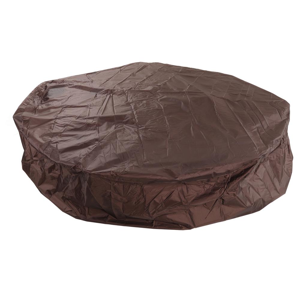 Gartenmöbel Staubschutzhüllen Runde Badewannenabdeckung 190 Silber Polyestertaft Whirlpool Wasserdichte Abdeckung 210x30cm Kaffee