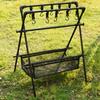 Outdoor Camping Cups Bowls Drying Rack Hung Shelf Aluminum Alloy Bracket Picnic BBQ Tableware