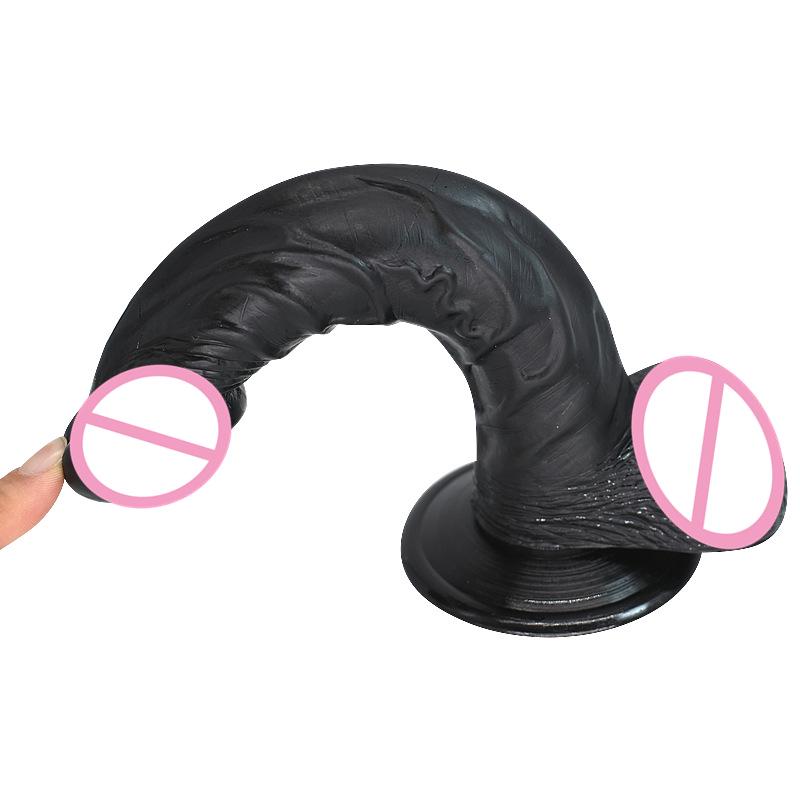 Masturbador feminino adulto tipo lobo-cão curvo - Pênis falso realista, entrega discreta.