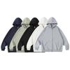 RUIIENRS X Ropucha 2026 Spring Autumn Solid Color Hooded Zip Up Sweatshirt for Men 