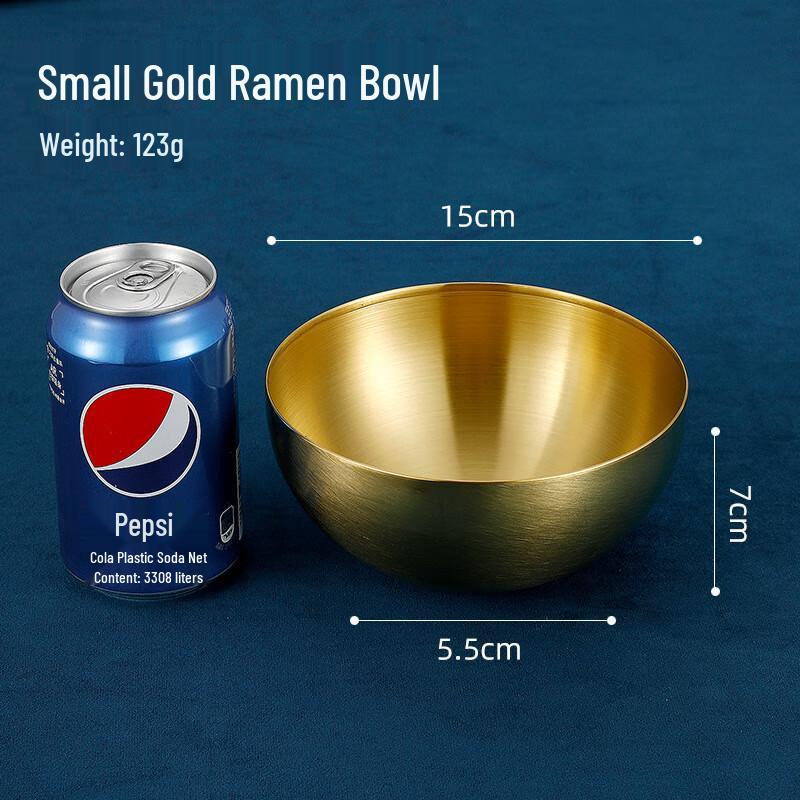 Zhishi 15cm Titanium Gold Multi-purpose Bowl Set