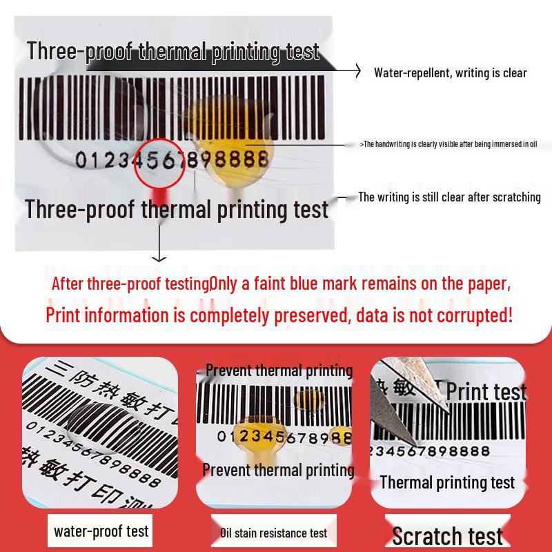 Self-Adhesive Thermal Barcode Stickers for Milk Tea & Supermarket Scale