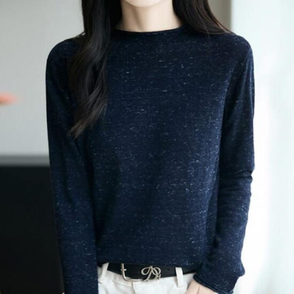 Navava Daily Mock Neck Long Sleeve KniT T Nk3349