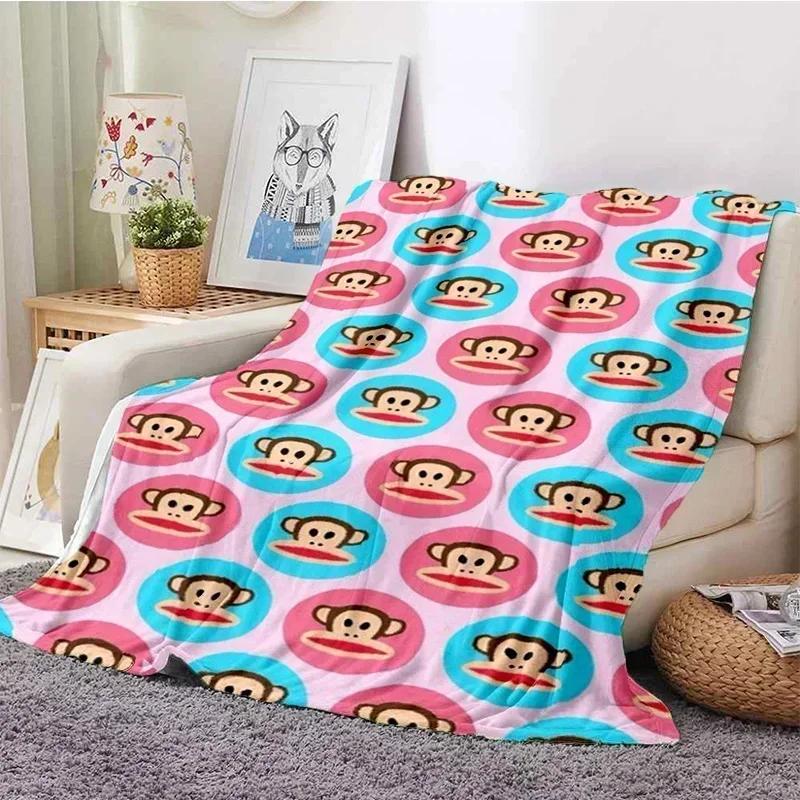 P-Paul Frank Flanell Wohnzimmer, Schlafzimmer, Schlafsofa, Picknick für Kinder, Wärme, Komfort, tragbare Decke, Geburtstagsgeschenk r2