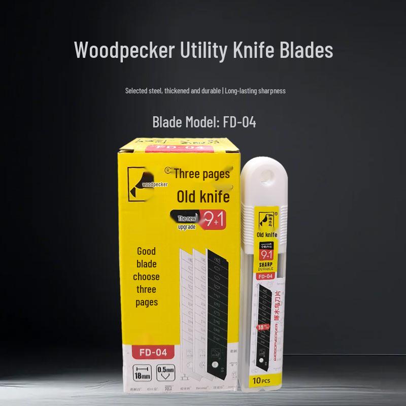 Blade Woodpecker FD-04 Craft and Wallpaper Knife Blade, 0.5mm Thickness for Paper Cutting