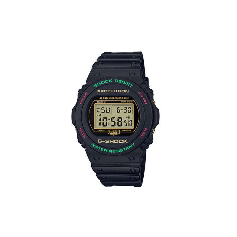 

Casio CASIOG-SQUAD series color special edition disc waterproof sports fashion watch quartz movement resin strap Japanese and Korean watch DW-5700TH-1 жёлтый