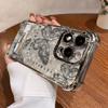 Line Butterfly Stand Suitable for IPhone15promax IPhone Case 14 Baifuka 13 Transparent Silicone 16