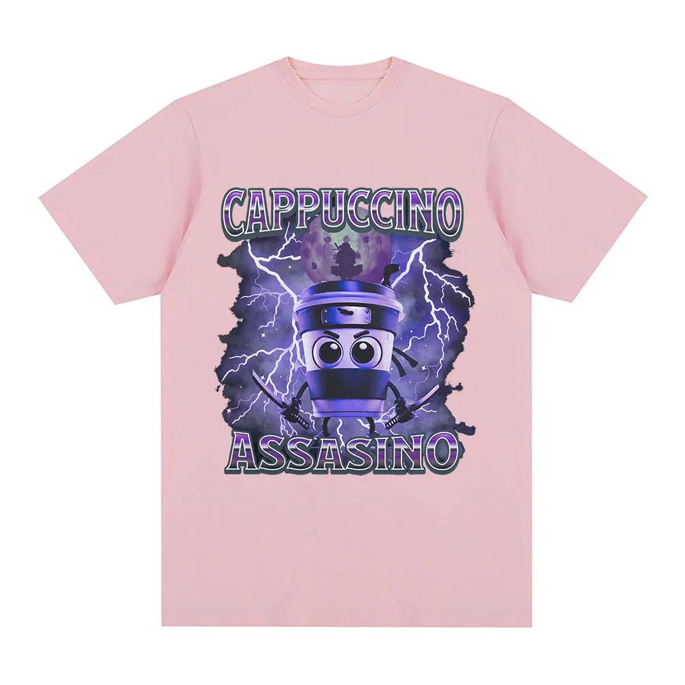 Cappuccino Assasino Italian Brainrot Funny Meme T-shirt Women Fashion Vintage T-shirts Female Casual Humor Women T Shirt