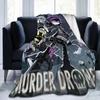 Soft Warm Blanket Camping Robot Murder Drones Anime Movie Bedding Throws Uzi Flannel Bedspread For Living Room Sofa Bed Cover