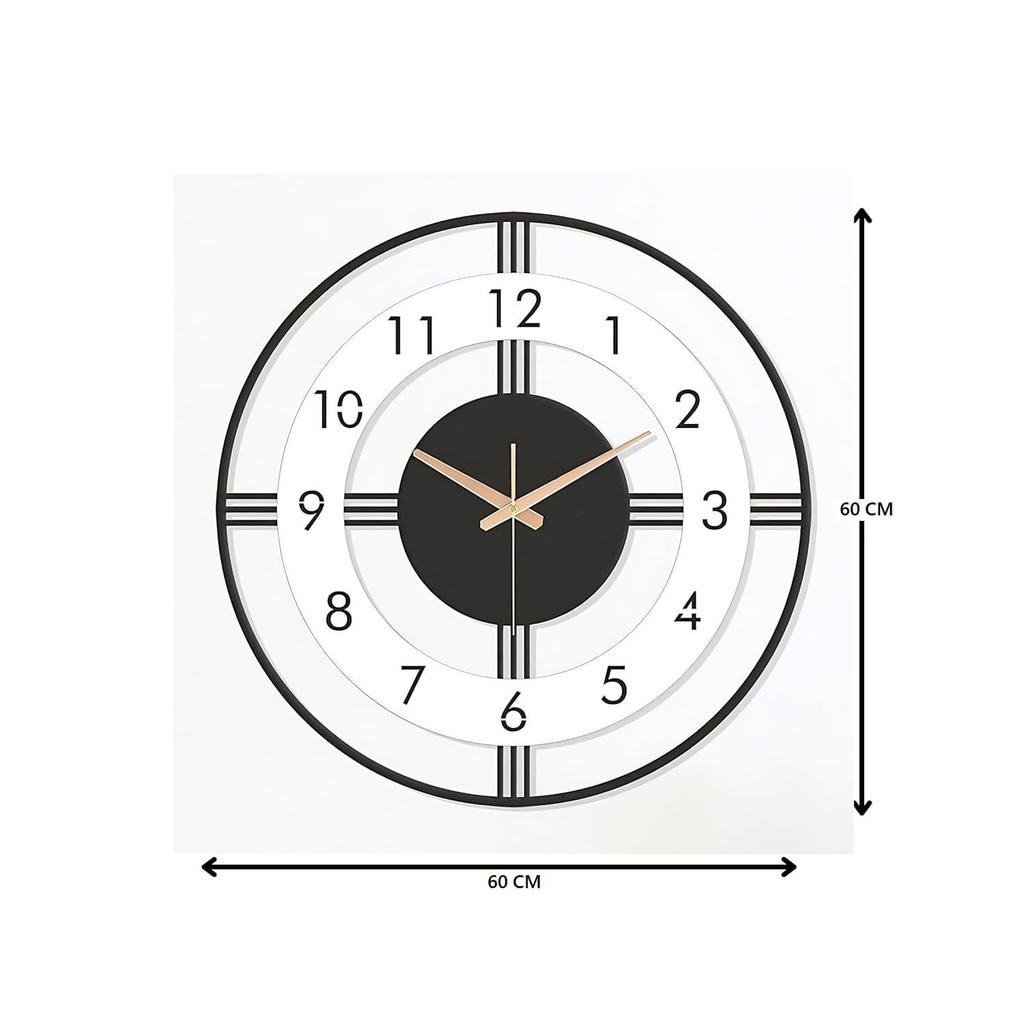 Ceas pentru Living, Dormitor, Birou, Bucătărie, Casă și Hol | Ceas de Perete Modern, Antic, Fantezist, de Dimensiuni Mari, pentru Decorul Casei (, 60 CM)