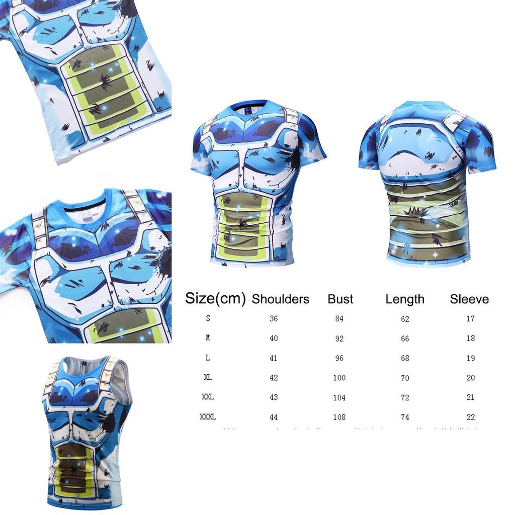 Premium Quality Men's Vegeta T-shirts Tank Top Dragon Ball Z Super 3d Sport Blouse Tee For Every Occasion