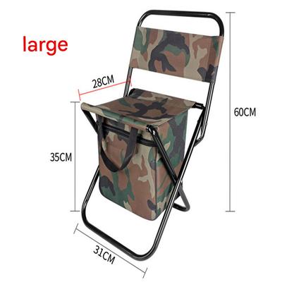 Outdoor Multifunctional Leisure Camping Foldable Chair Fishing Stool with Backrest and Storage Bag Stool
