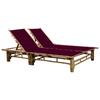 Day and Night - Day and Night Lounger with Cushions for 2 People Bamboo