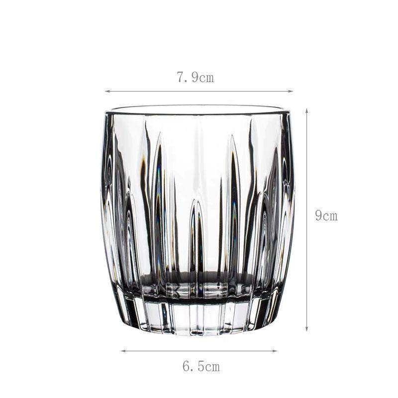 

315 мл Вертикальное стекло с кристальной текстурой Прозрачный и простой стакан для виски Стакан для холодных напитков Подарок на праздник Чувство жизни Церемония 1pcs