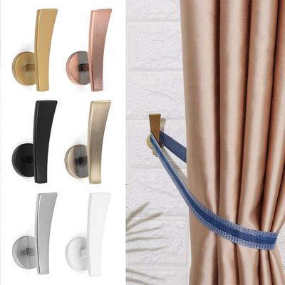 Durable Modern Practical Curtain Holder Wall Hanger Mounted Metal Hooks Curtain Holdback