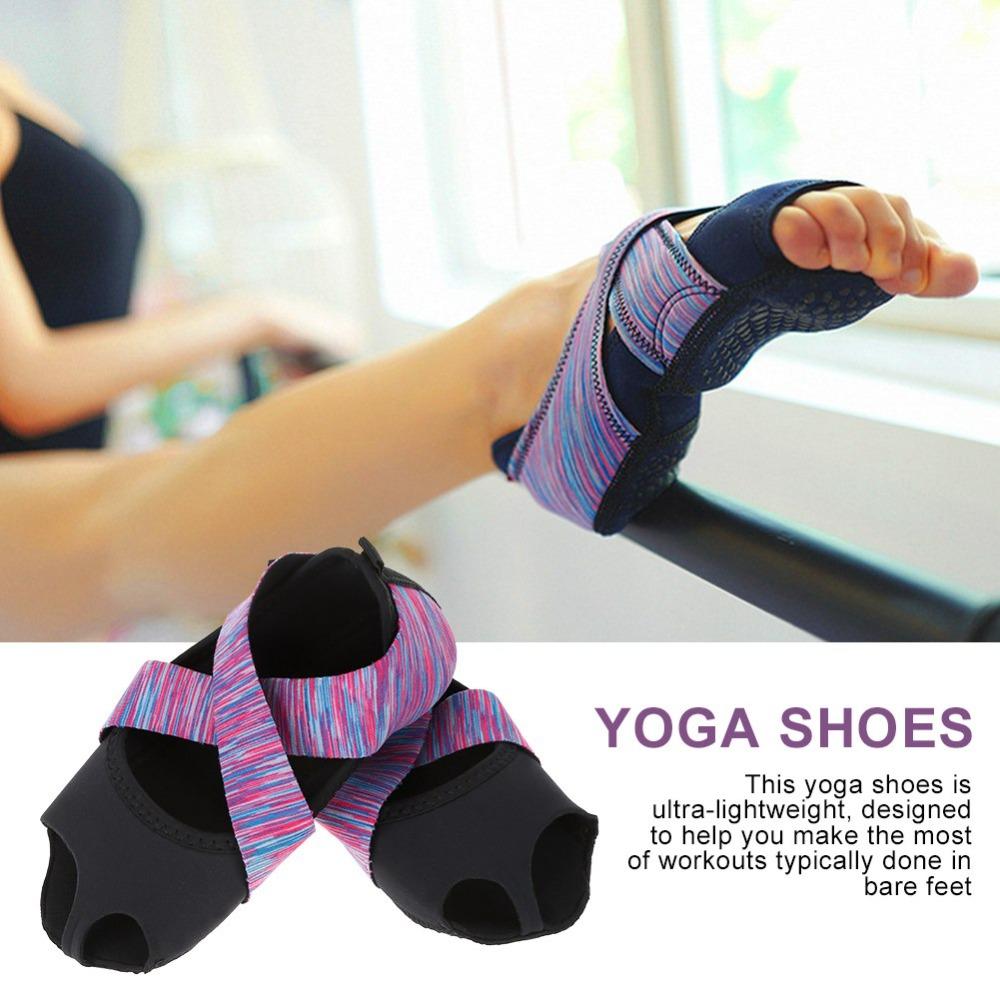 1 Pair of Non-Slip Pilates Shoes Purple Barre Shoes Comfortable Dance Training Shoes Barre Workout