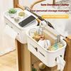 For Dorm Room Bed Bedside Plastic Storage With Removable Hook Hanging Basket Sundries Box Holder
