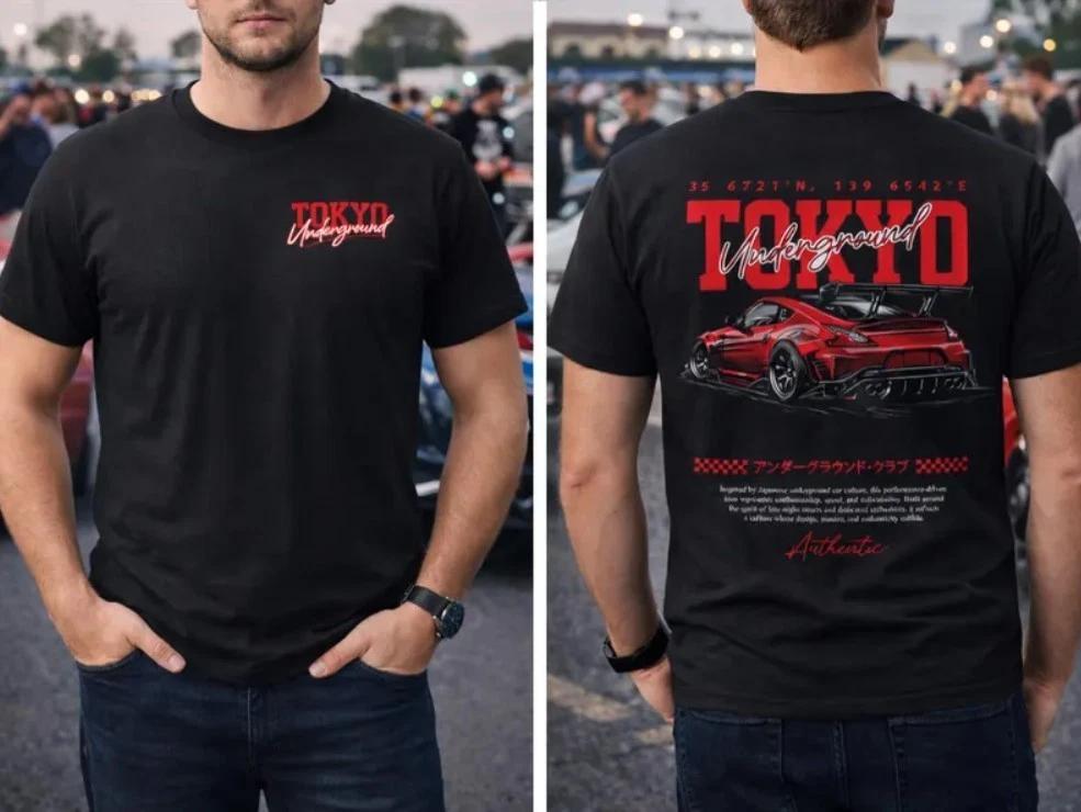 Tokyo Underground JDM Car T-Shirt – Japanese Street Racing Car Graphic Tee 2XL